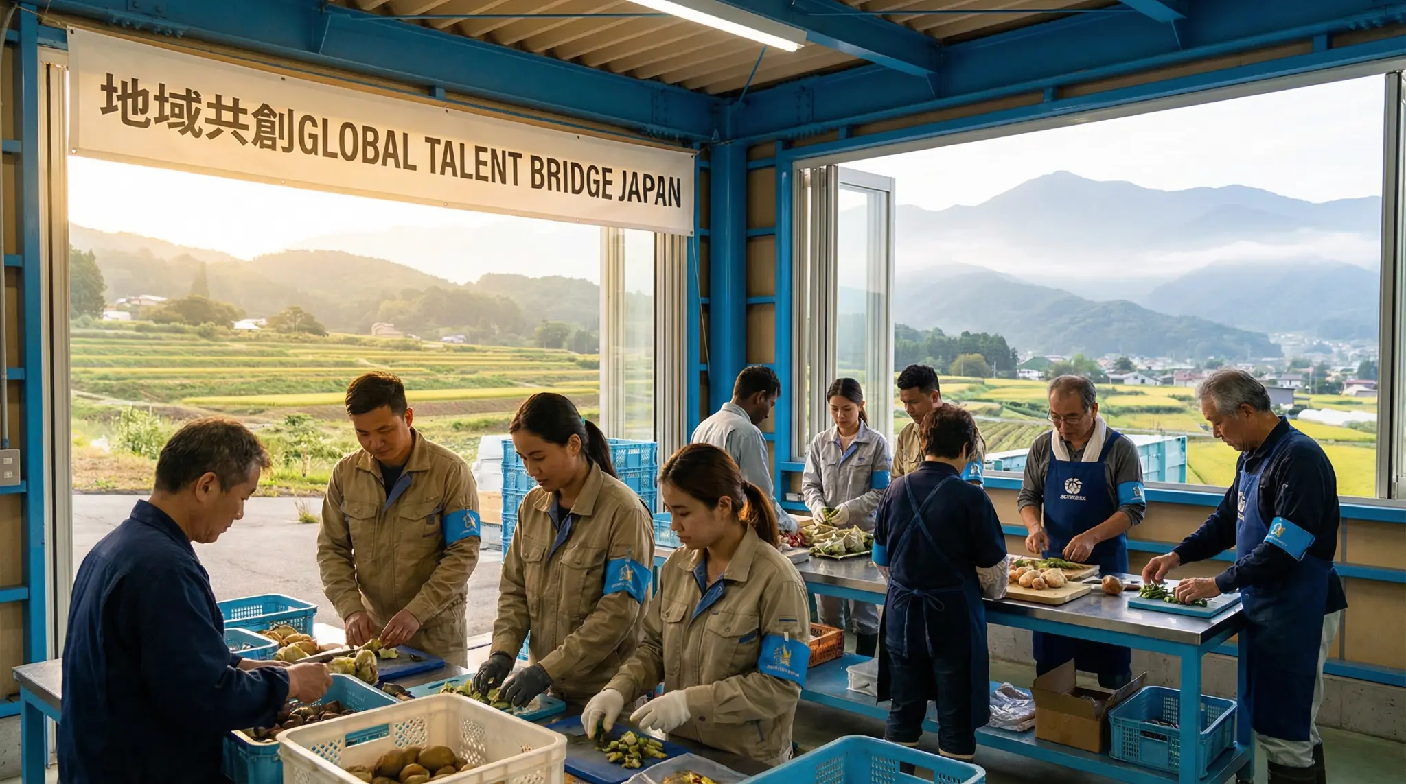 多国籍のスタッフが働く様子